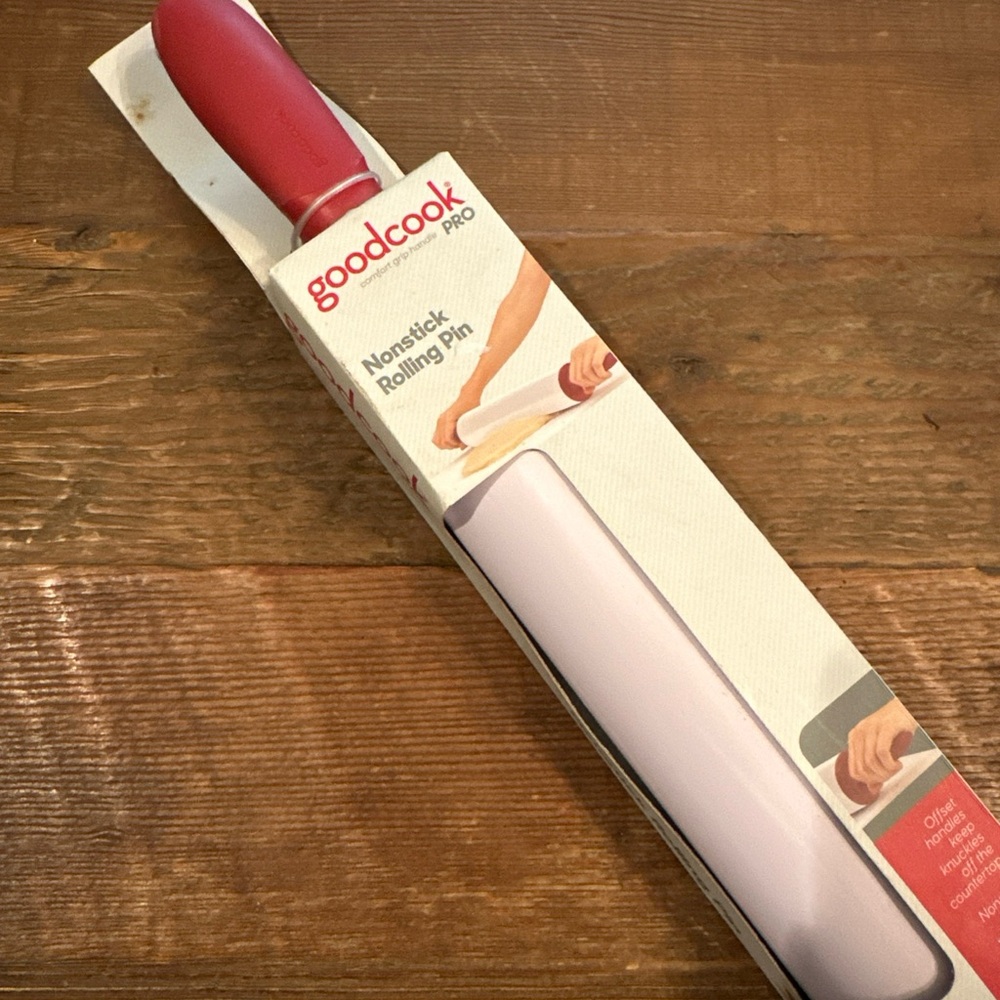 Goodcook Pro Comfort Grip Handles Nonstick Rolling Pin